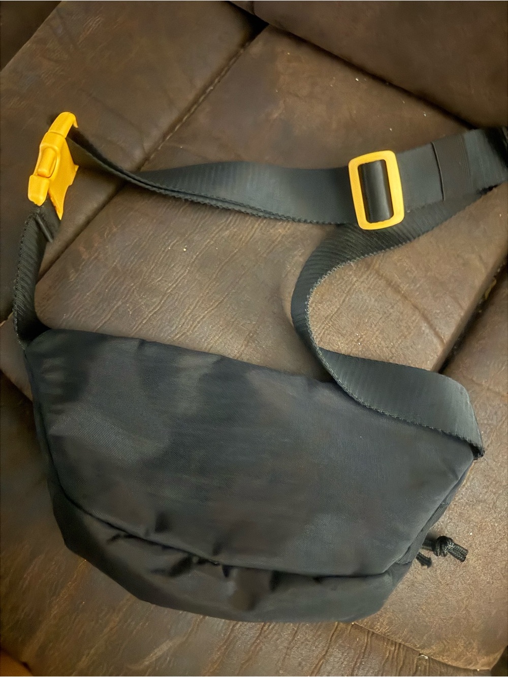 Disney Black Waist Bag with Yellow Buckle and Mickey Embroidery - Picture 2 of 2